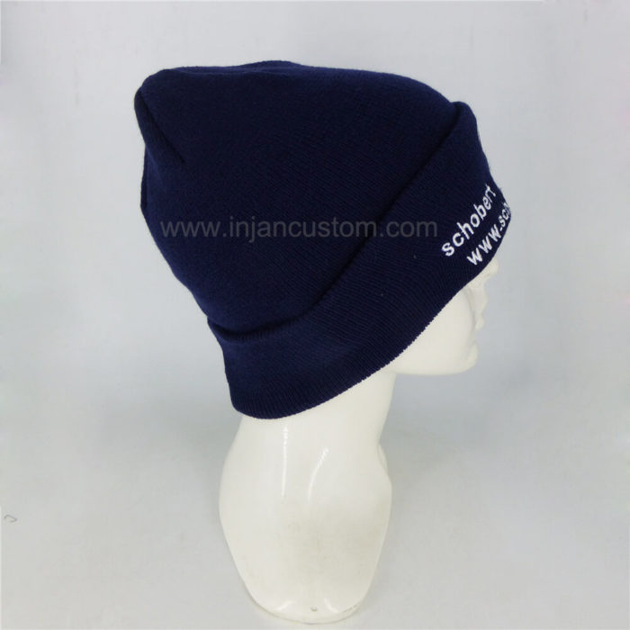  Custom Embroidered Beanie Hats with Flat Embroidery Logo on Cuff Bildidee 
