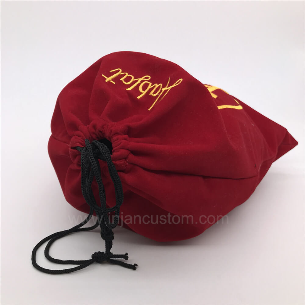 Custom Dust Bags Suede Material with Embroidery Logo Fully