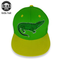INJAN-Custom-Kids-Hats-with-Flat-Embroidery-6-Panels-Style-Flat-Brim-1