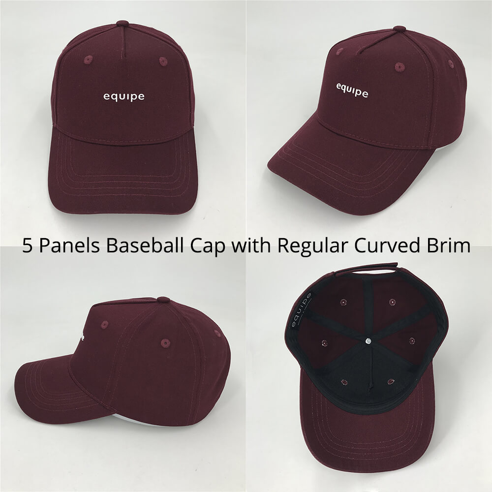 5-Panels-Baseball-Cap-with-Regular-Curved-Brim